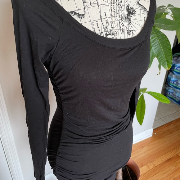 Velvet Whimsgoth Vintage y2k Off Shoulder Drap Bodice LBD Ruched Rave Club Sexy - Picture 3 of 6